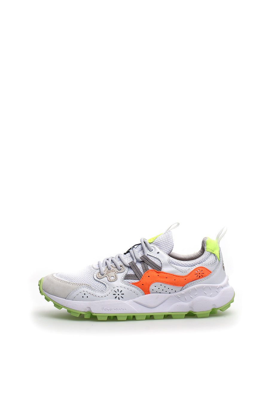 Sneakers Flower Mountain in suede e  mesh color white fluo  Yamano 3