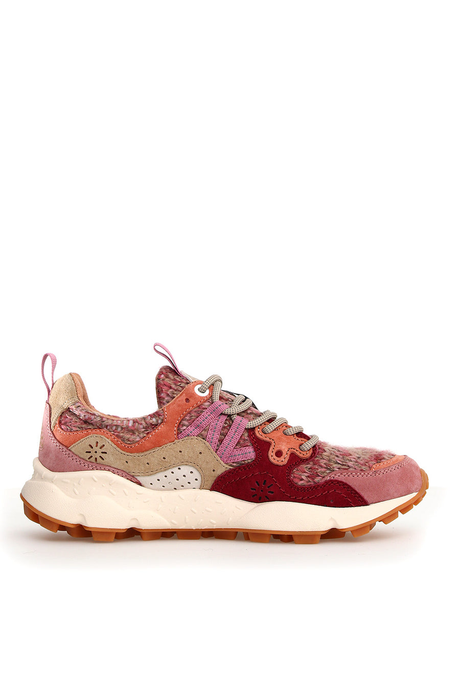 Sneakers Flower Mountain in lana cipria e brown Yamano 3