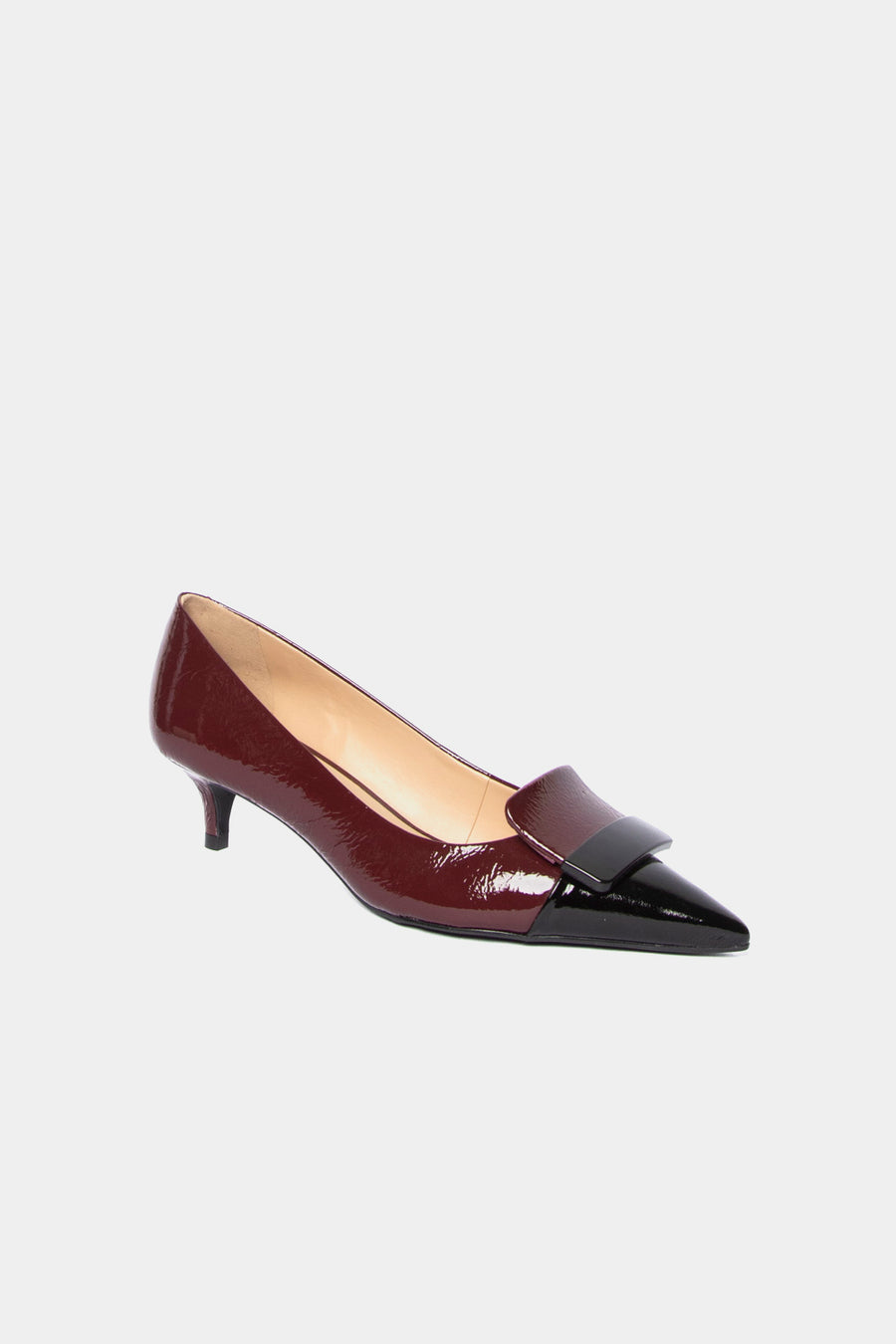 Decolletè Alexandra in vernice nero e bordeaux 2629
