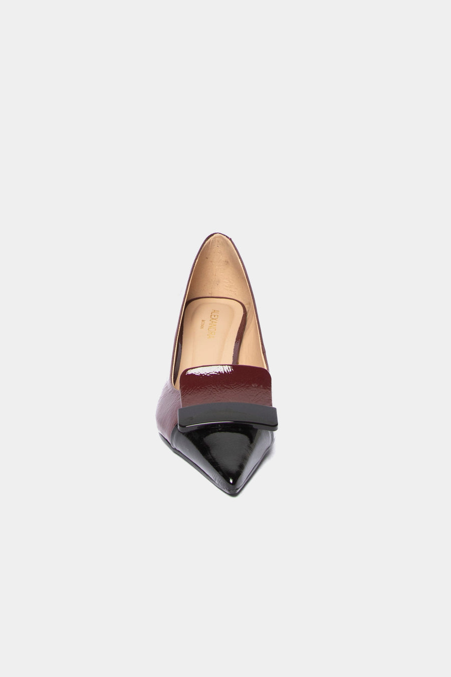 Decolletè Alexandra in vernice nero e bordeaux 2629