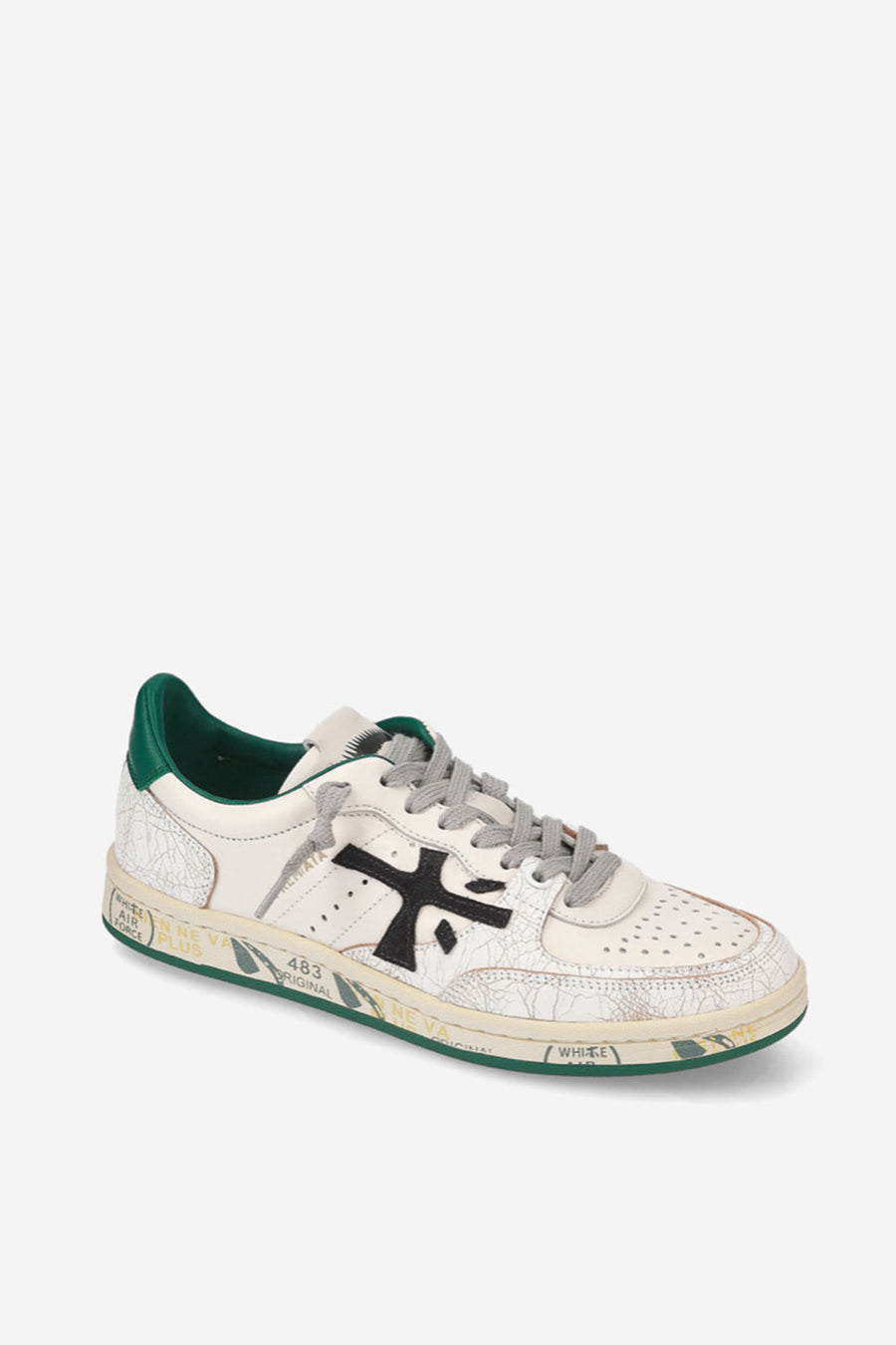 Sneakers Premiata bianco e verde bskt clayd 6778