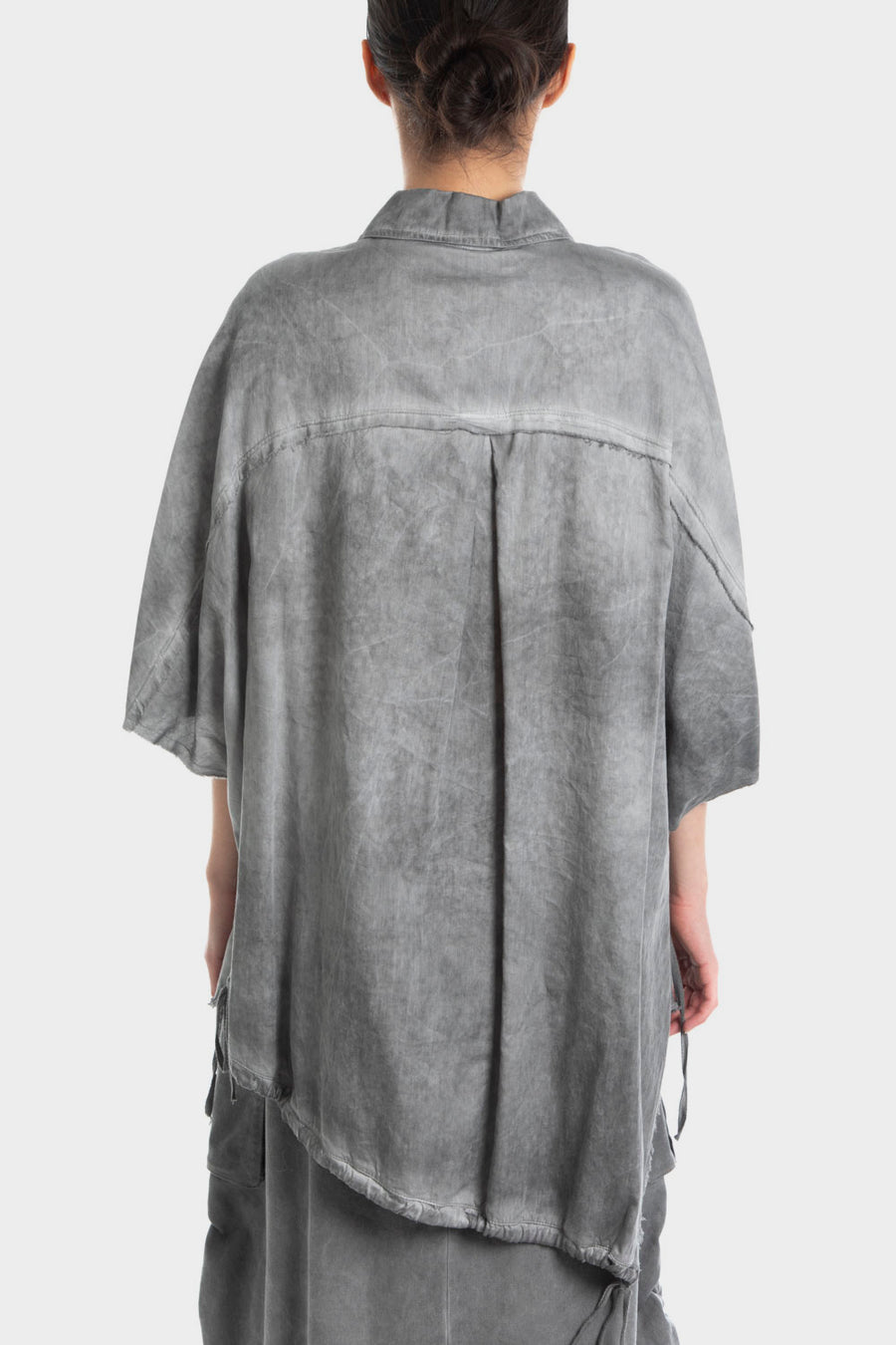 Camicia Oversize Sanctamuerte grigio  sm352