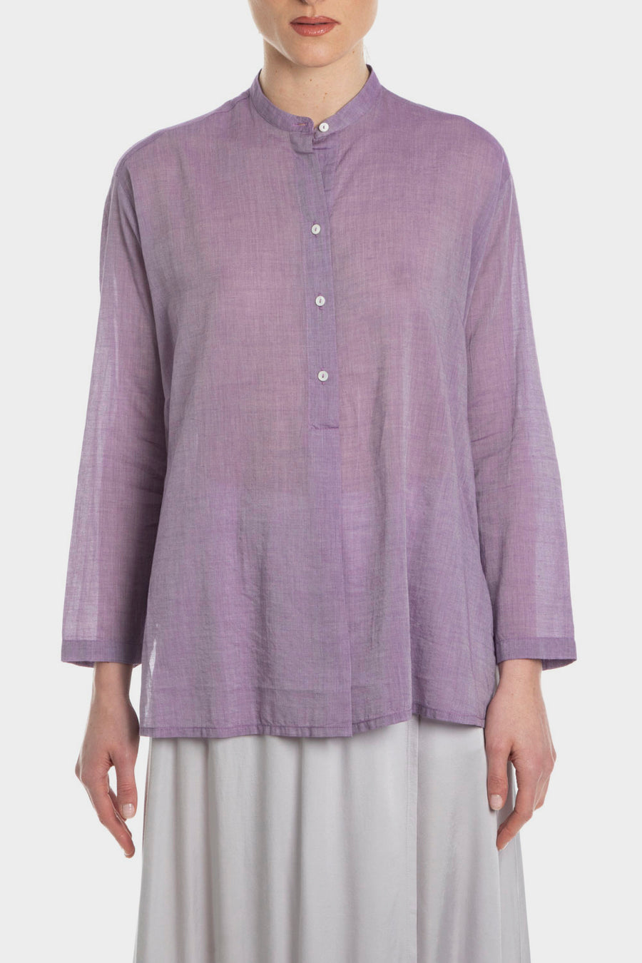 Camicia Diega in cotone viola carcia 9168