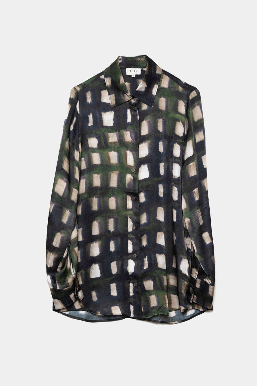 Camicia Diega verde ecrù ceza 10729