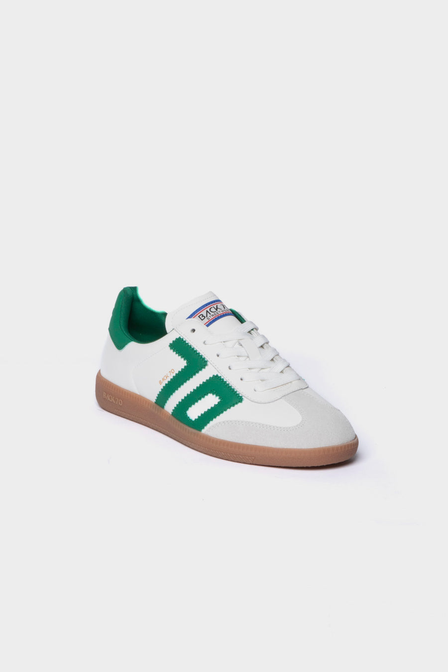 Sneakers Back70 in pelle white green CLOUD