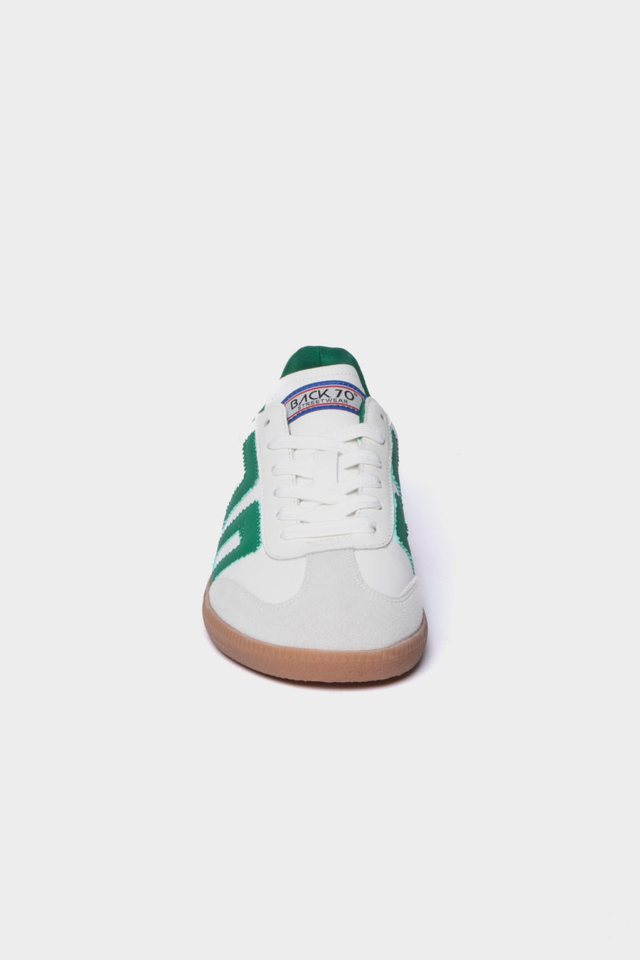 Sneakers Back70 in pelle white green CLOUD