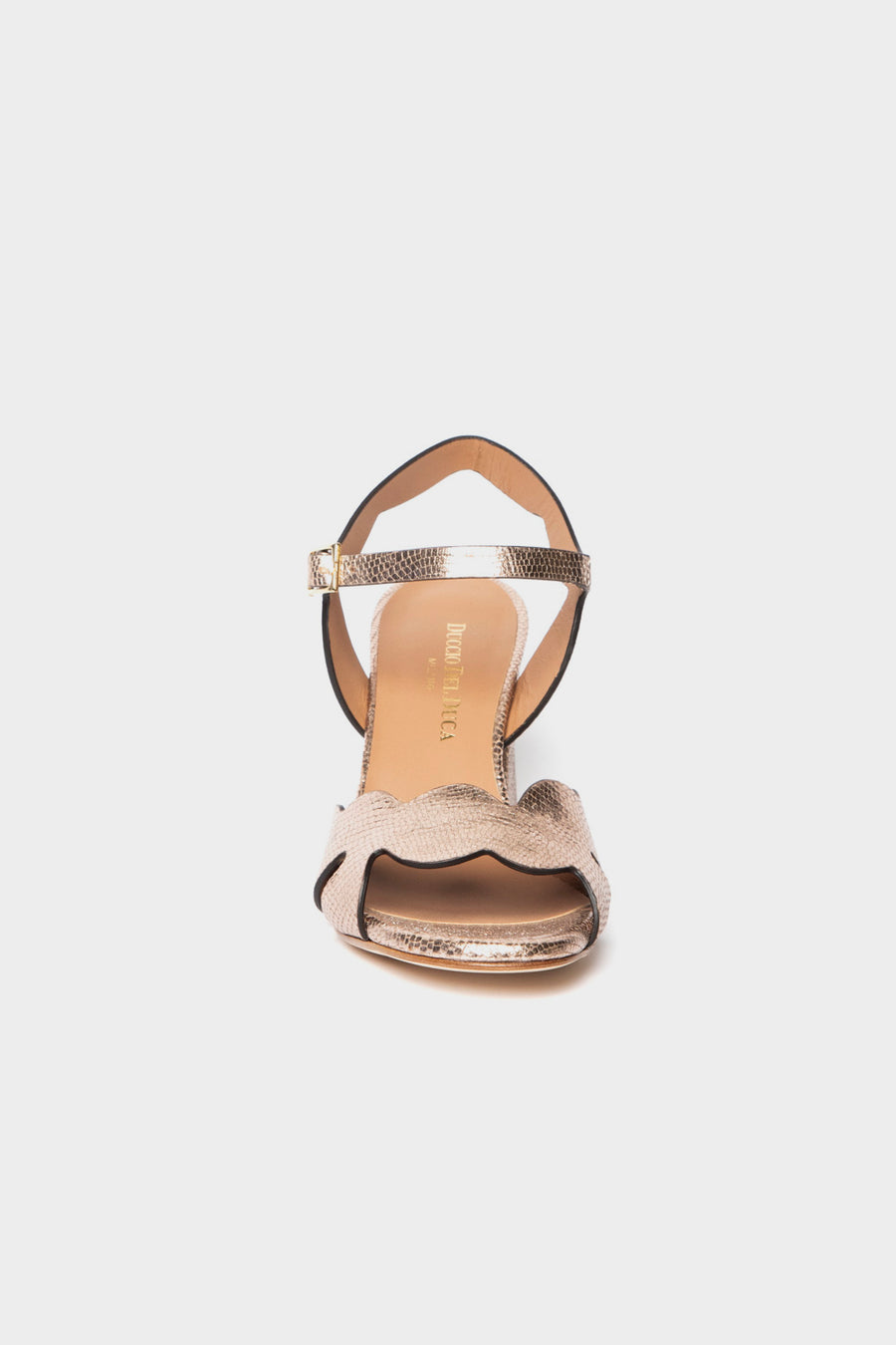 Sandalo Duccio Del Duca cannella laminato D4612
