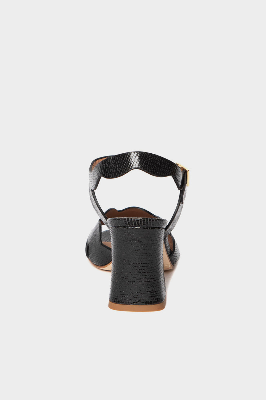 Sandalo Duccio Del Duca nero laminato D4612