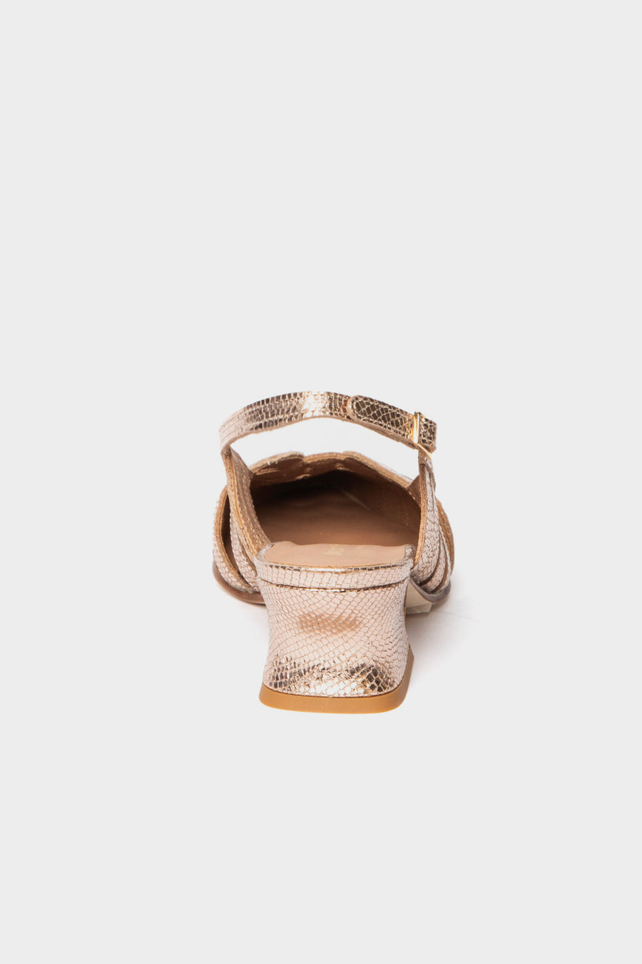 Slingback Duccio Del Duca laminato cannella D607
