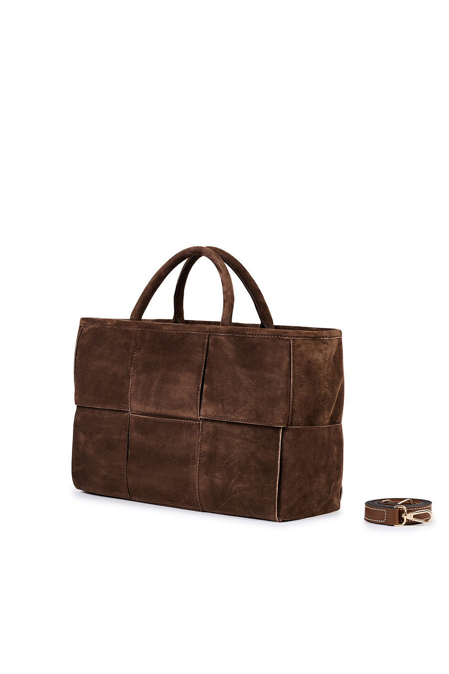 Borsa a mano Viamail Bag scamosciata moro demi madras