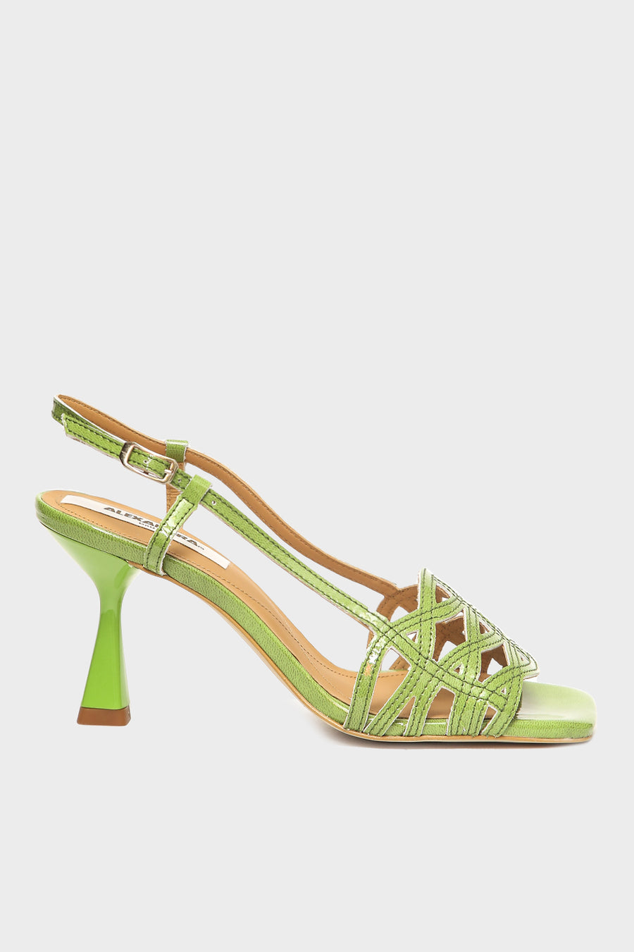 Sandalo Alexandra in pelle verniciata verde es0702