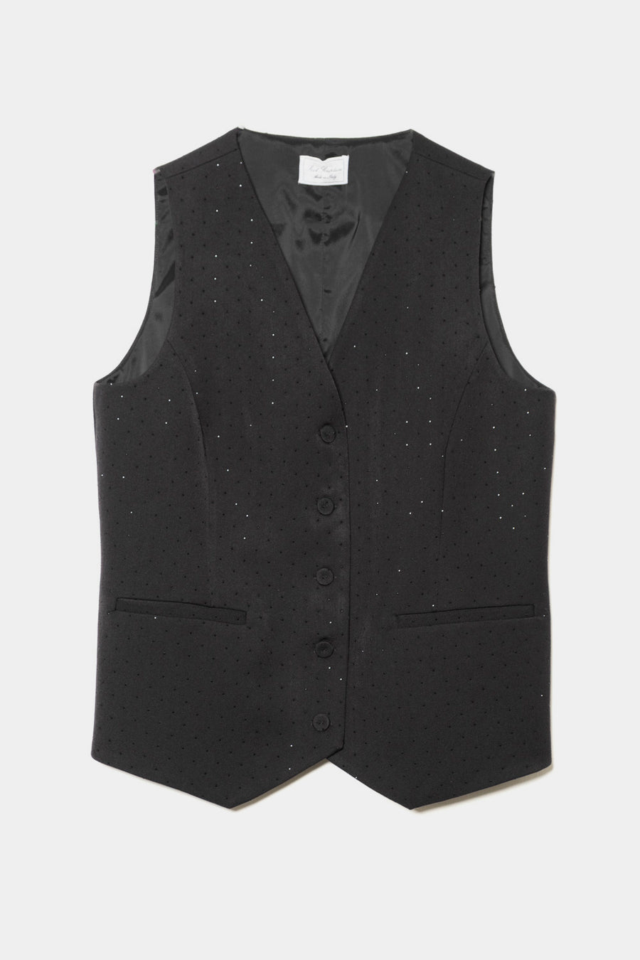 Gilet Post Scriptum nero strass GI 6 SP
