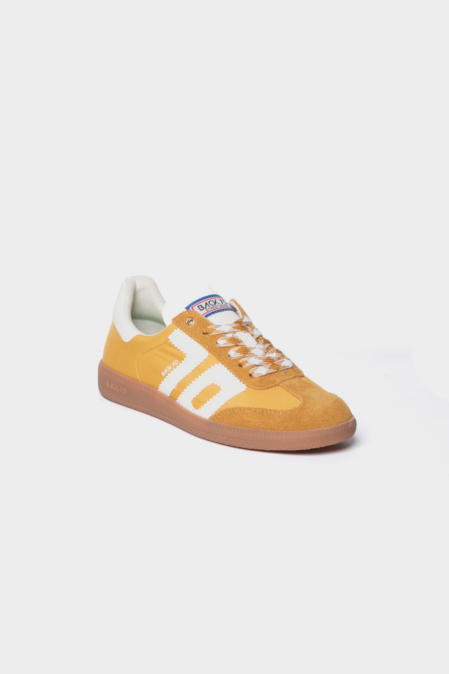 Sneakers Back70 in pelle yellow milk ghost