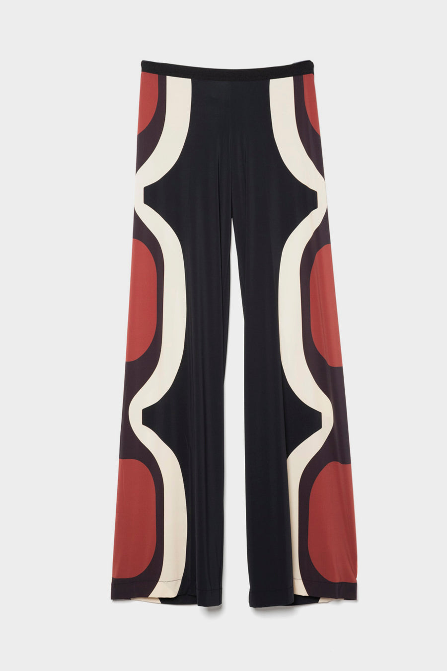 Pantalone Siyu a fantasia nero rosso LIED BEACH 507
