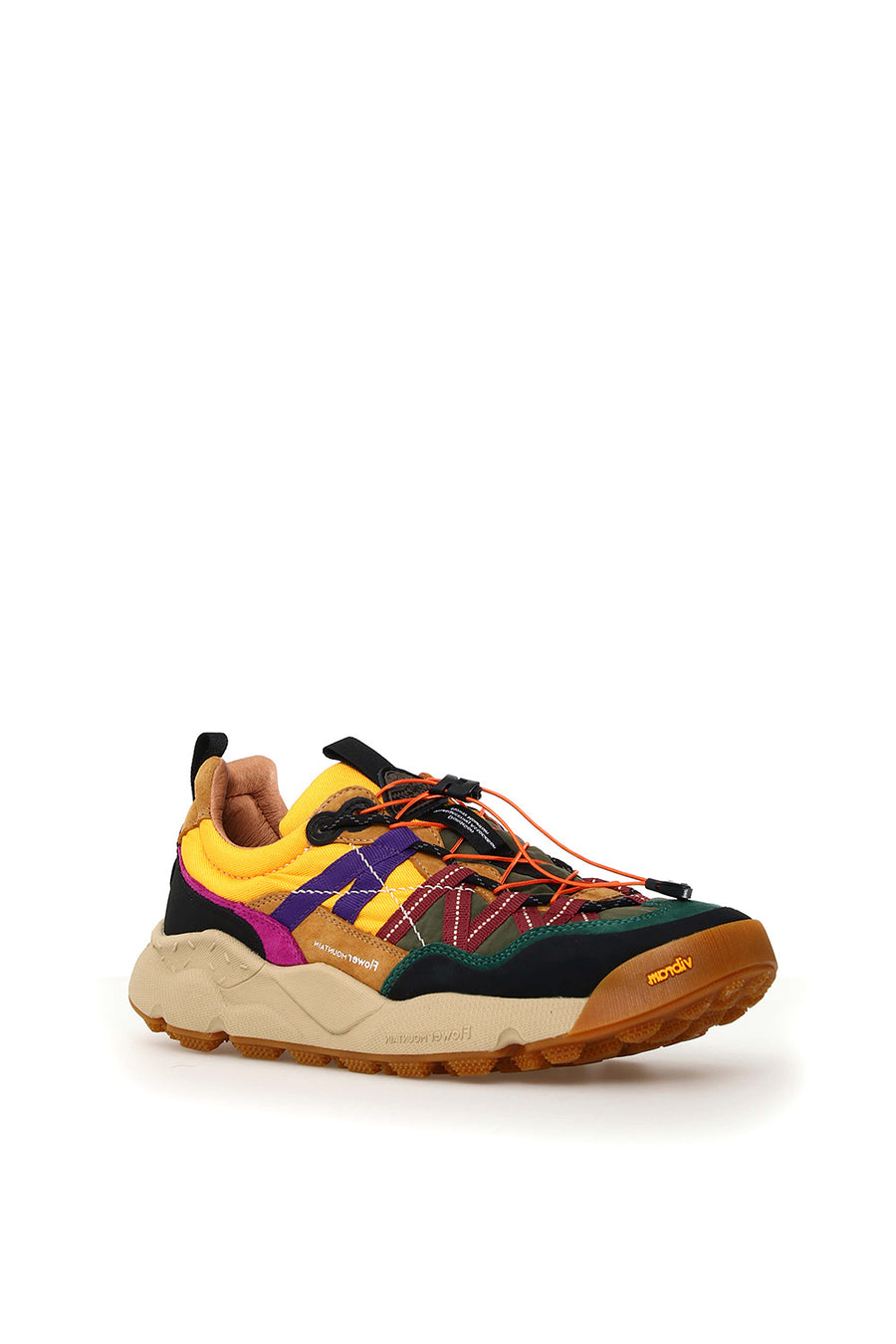 Sneakers Flower Mountain black cognac IWANO2
