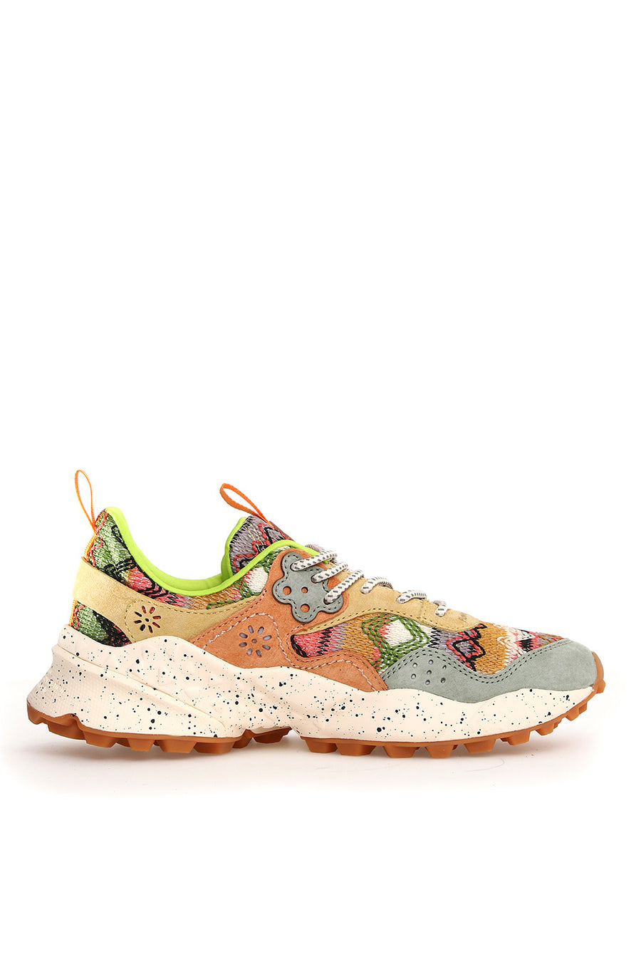 Sneakers Flower Mountain in suede e mesh grey peach kotetsu