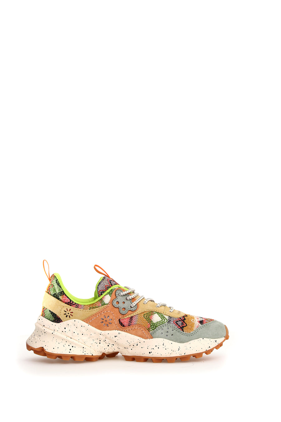 Sneakers Flower Mountain in suede e mesh grey peach kotetsu