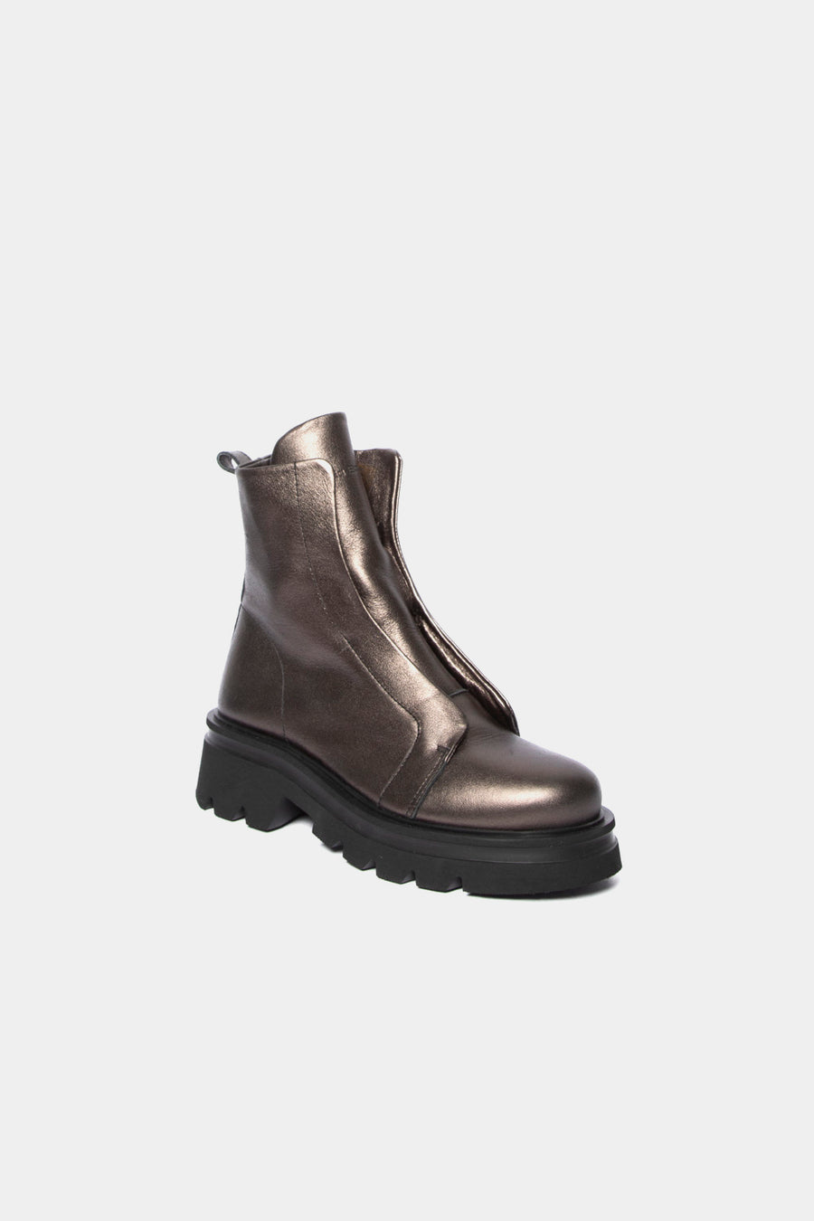 Stivaletto Patrizia Bonfanti laminato argento kuni
