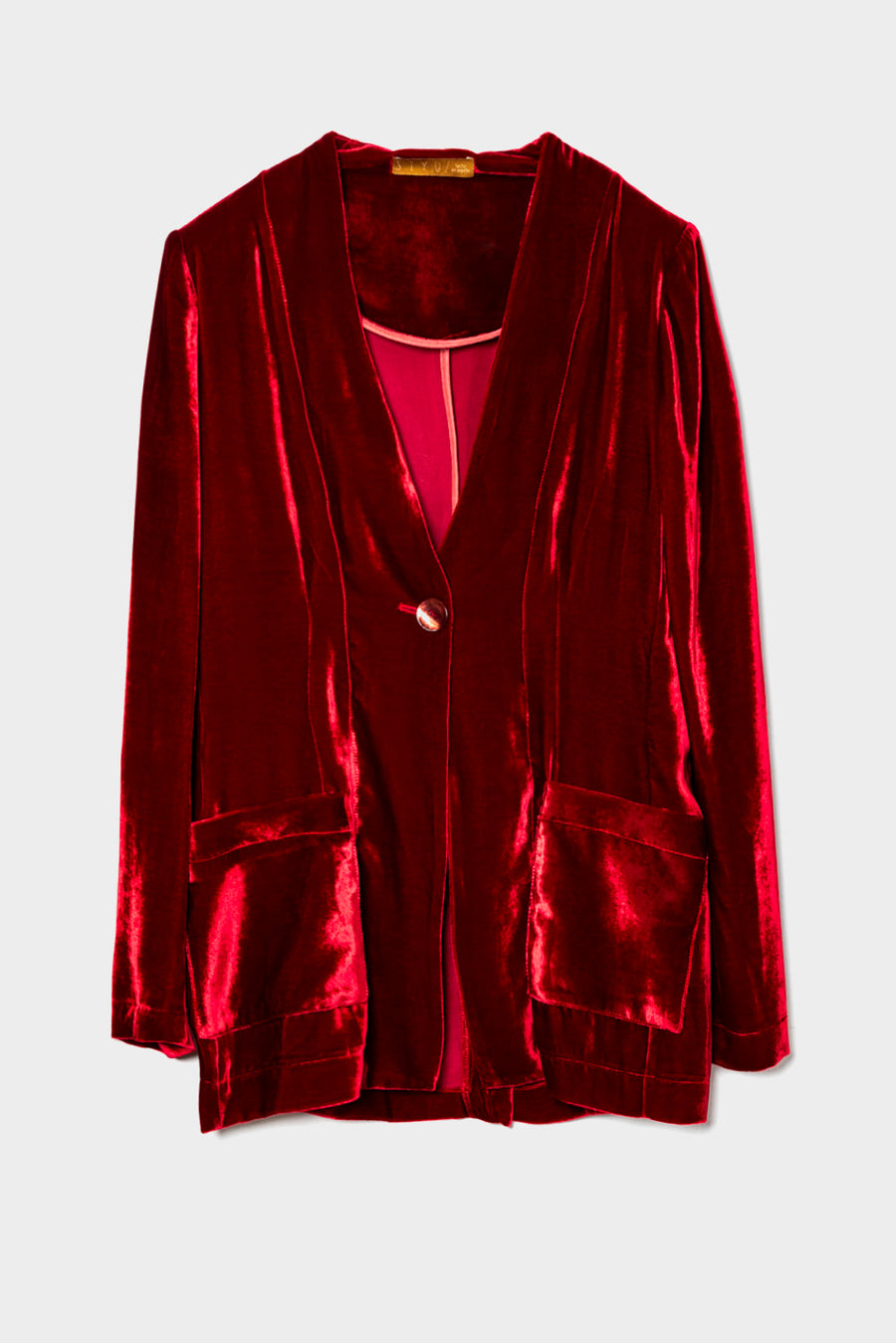 Giacca Siyu in velluto rosso lisos velvet 1202