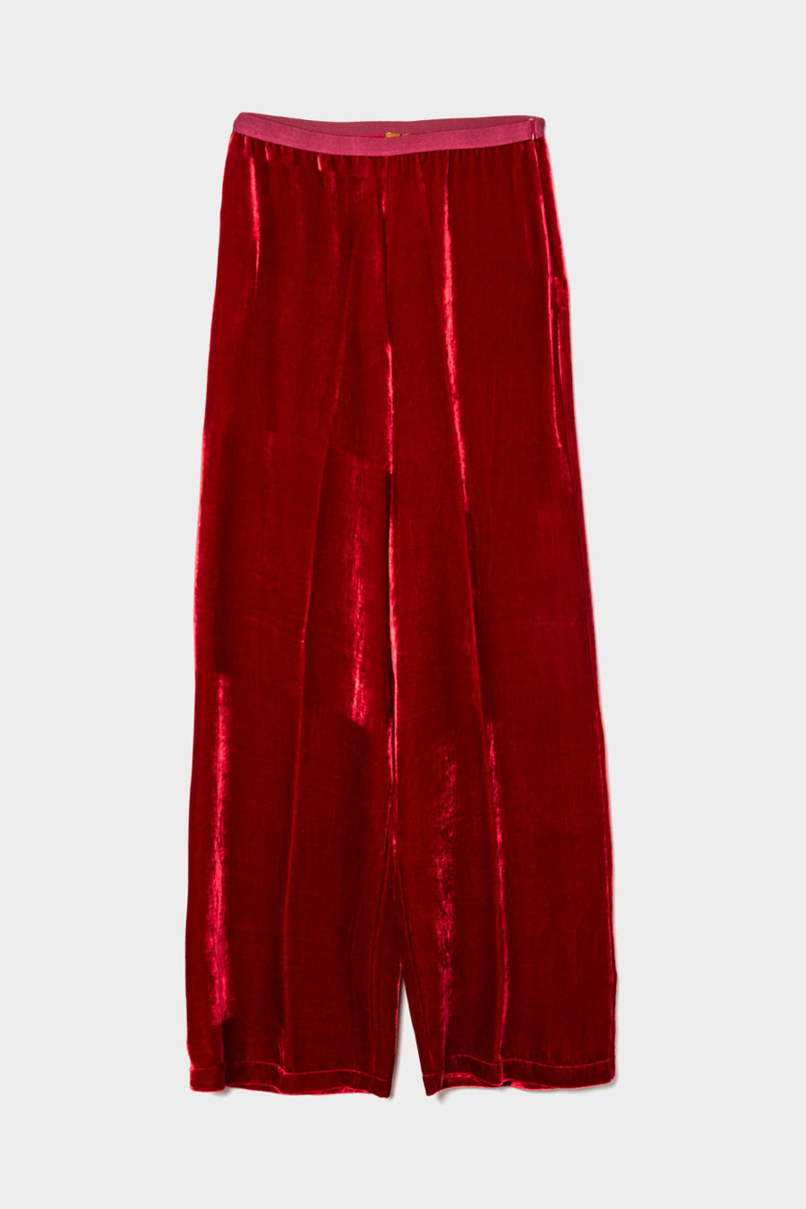 Pantalone Siyu in velluto rosso lisos velvet 33