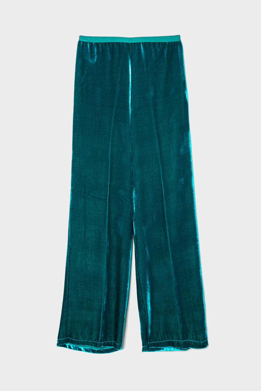 Pantalone Siyu in velluto verde lisos velvet 33