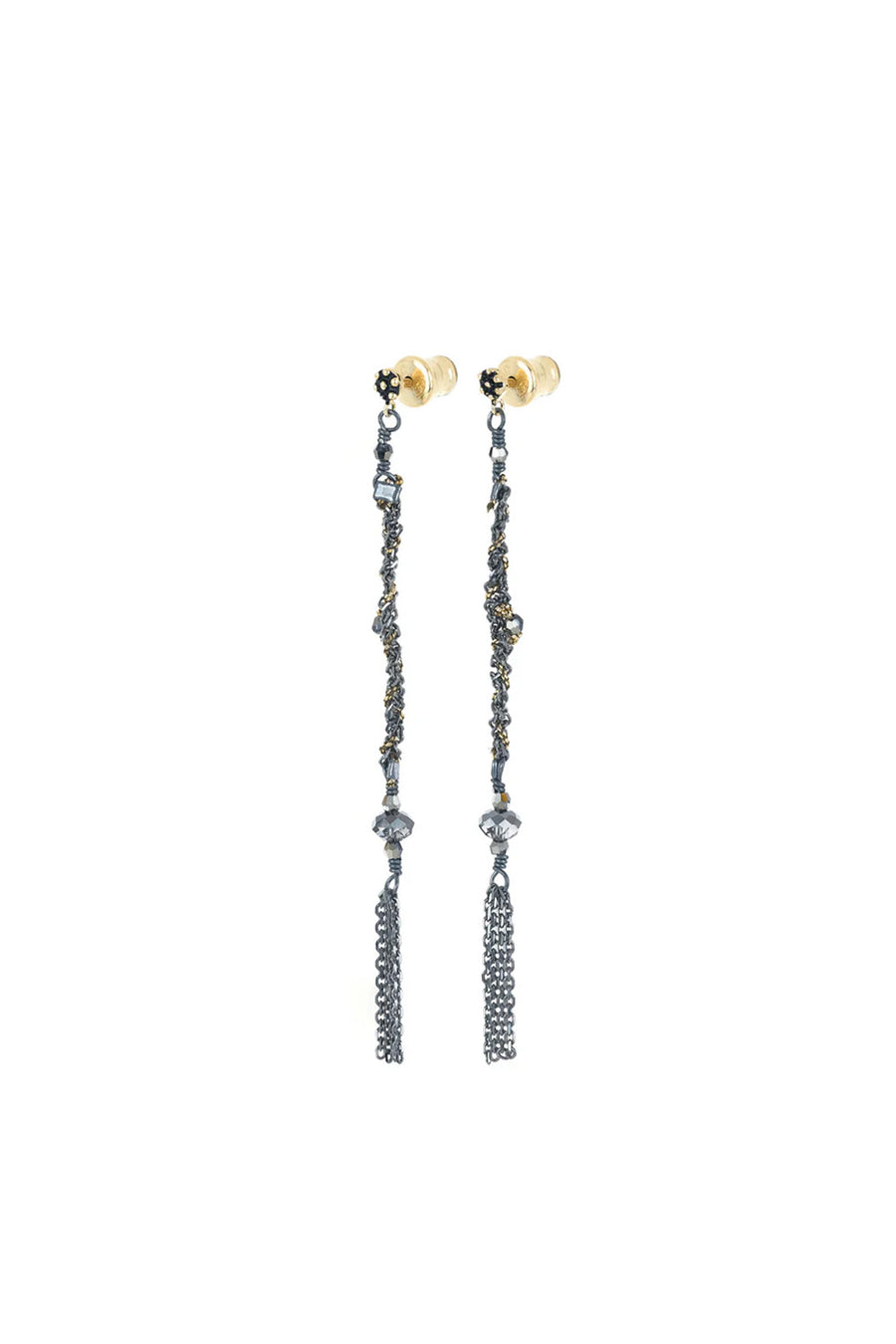 Orecchini Marie Luare Chamorel gold grey mls815