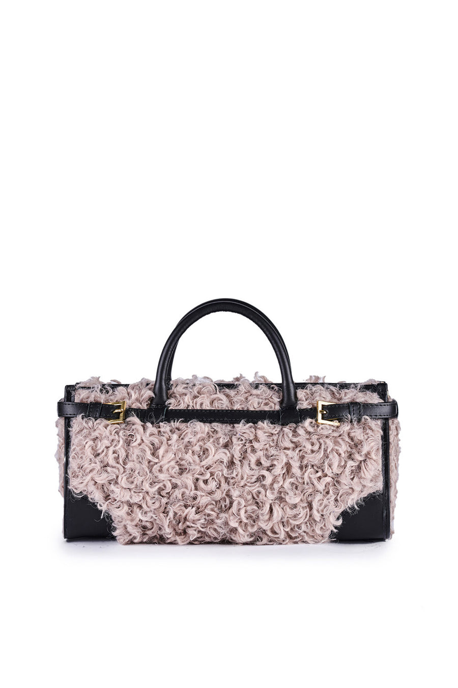 Borsa a mano Viamailbag grigio e nero colette curly