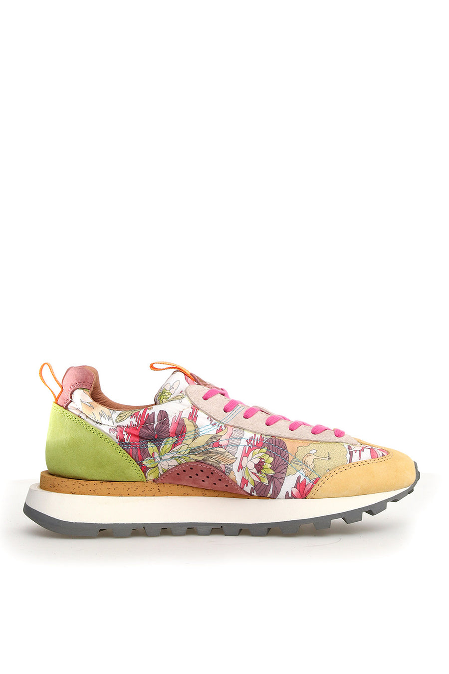 Sneakers Flower Mountain zen garden salmon multi new asuka