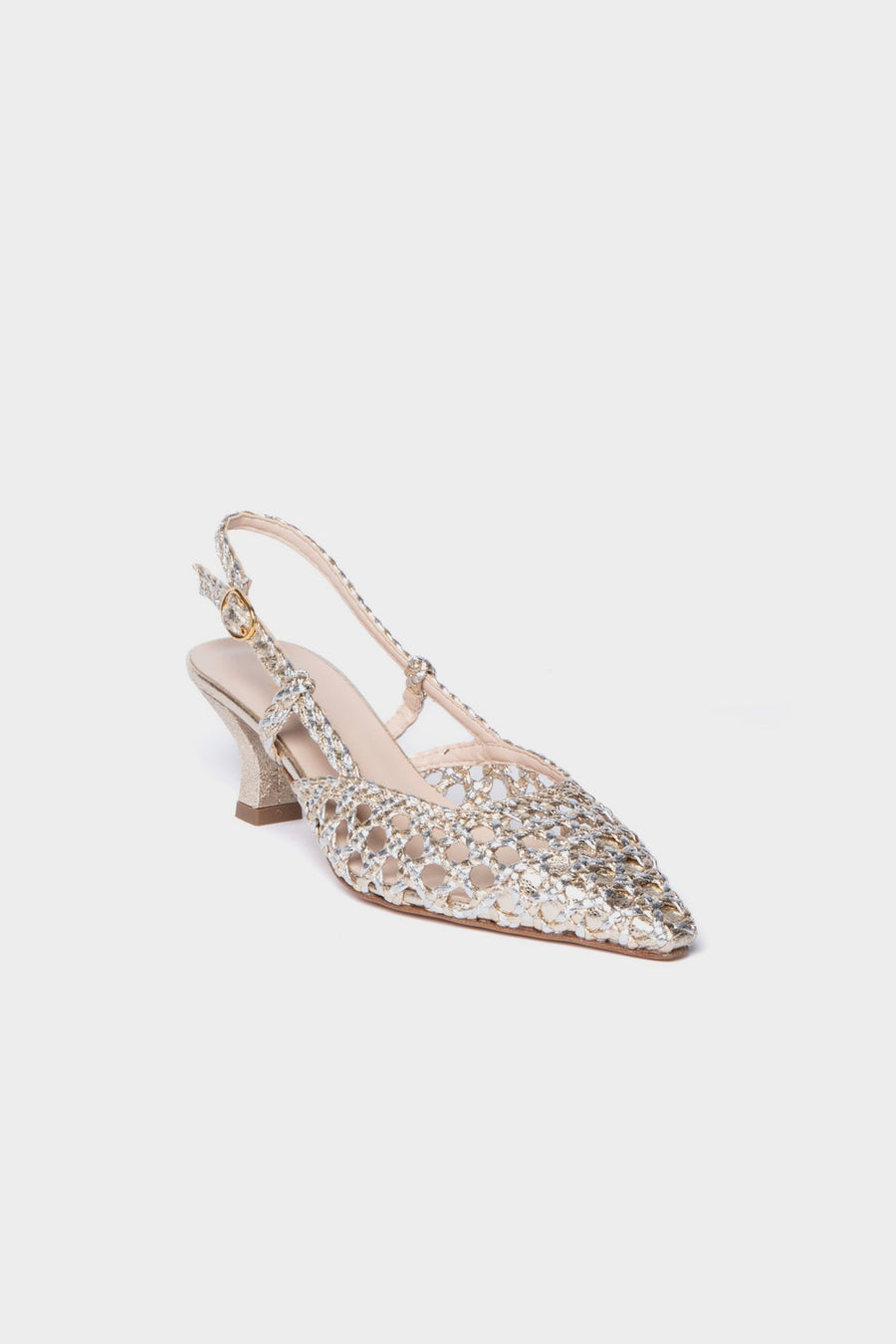 Slingback Alexandra platino laminato q1641