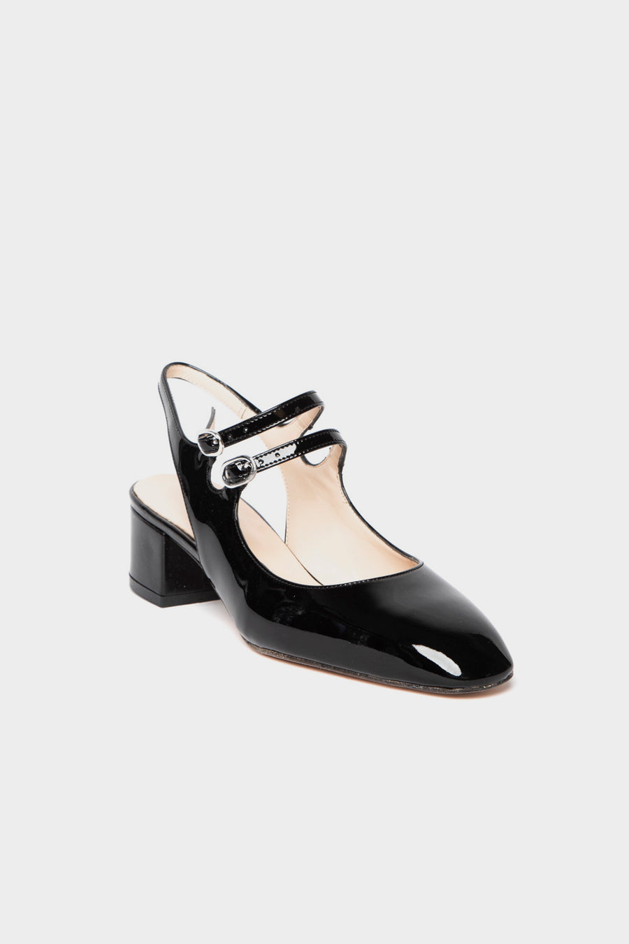 Slingback Alexandra in vernice nero q3313