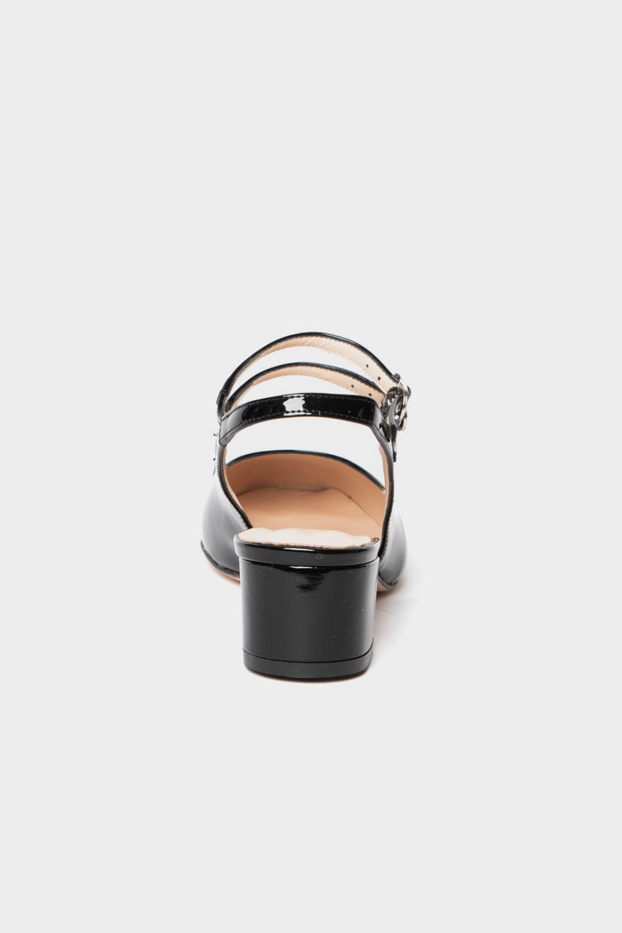 Slingback Alexandra in vernice nero q3313