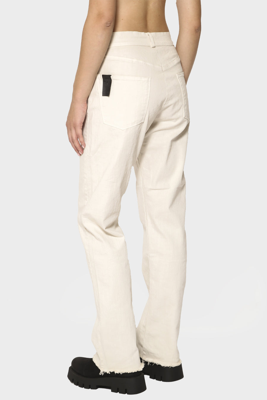 Pantalone Serie Numerica slim panna SN876