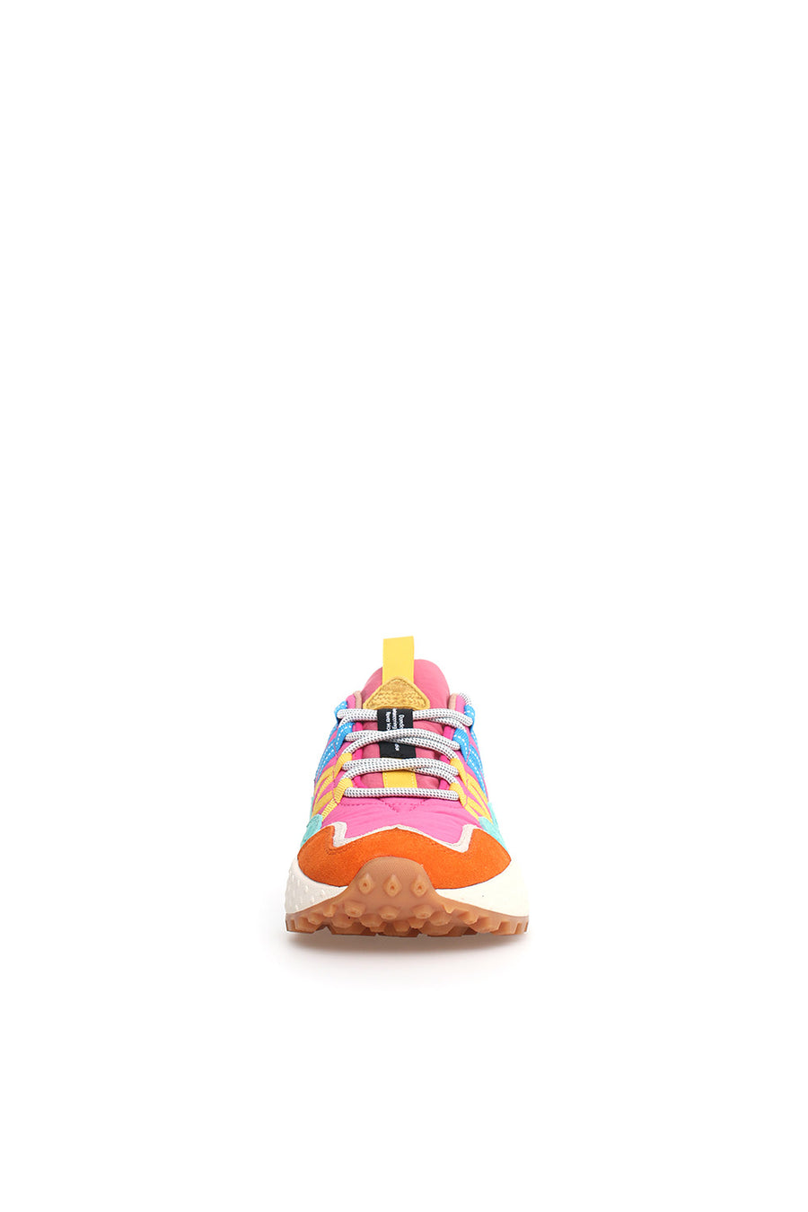 Sneakers Flower Mountain in suede e tessuto tecnico rosa e arancio washi