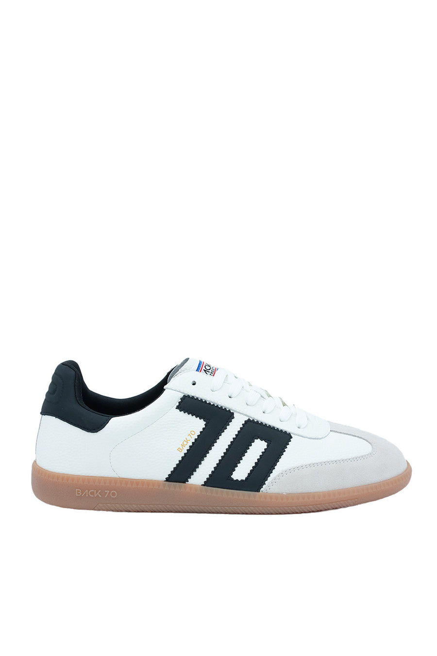 Sneakers Back70 in pelle white black CLOUD