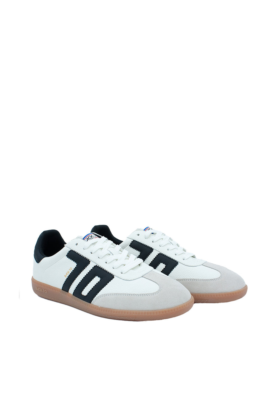 Sneakers Back70 in pelle white black CLOUD