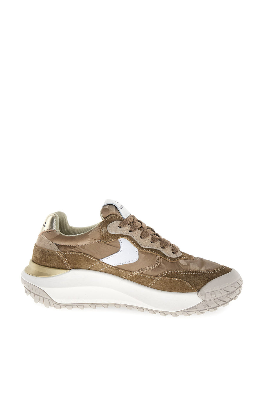 Sneakers Voile Blance brown gold club act