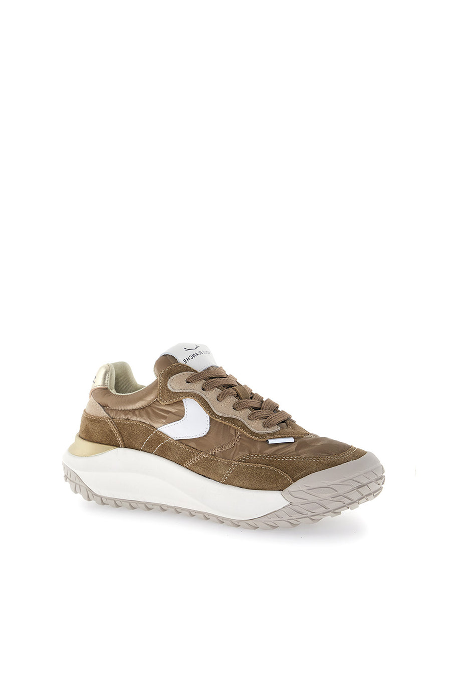 Sneakers Voile Blance brown gold club act