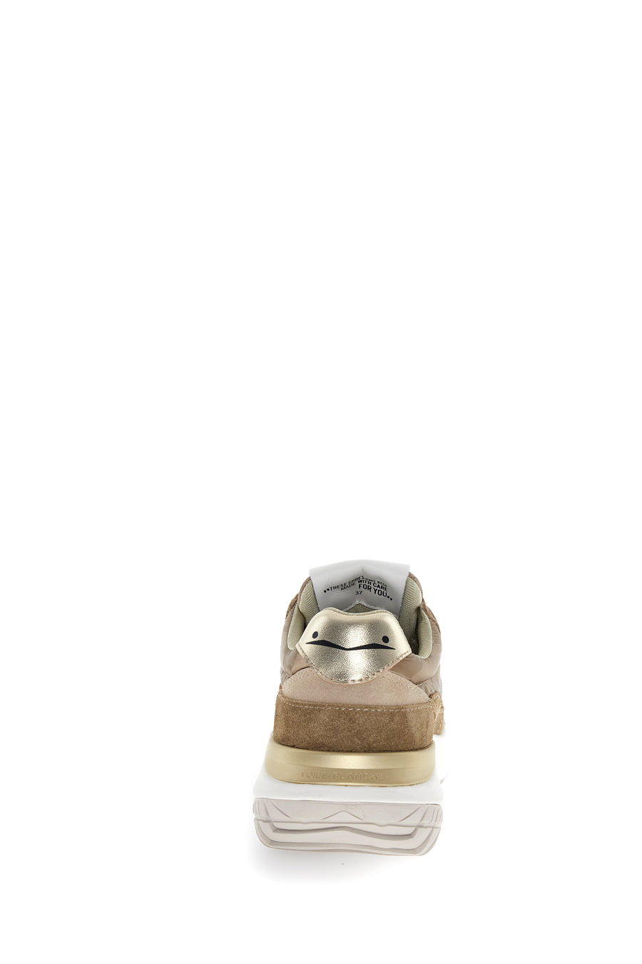 Sneakers Voile Blance brown gold club act