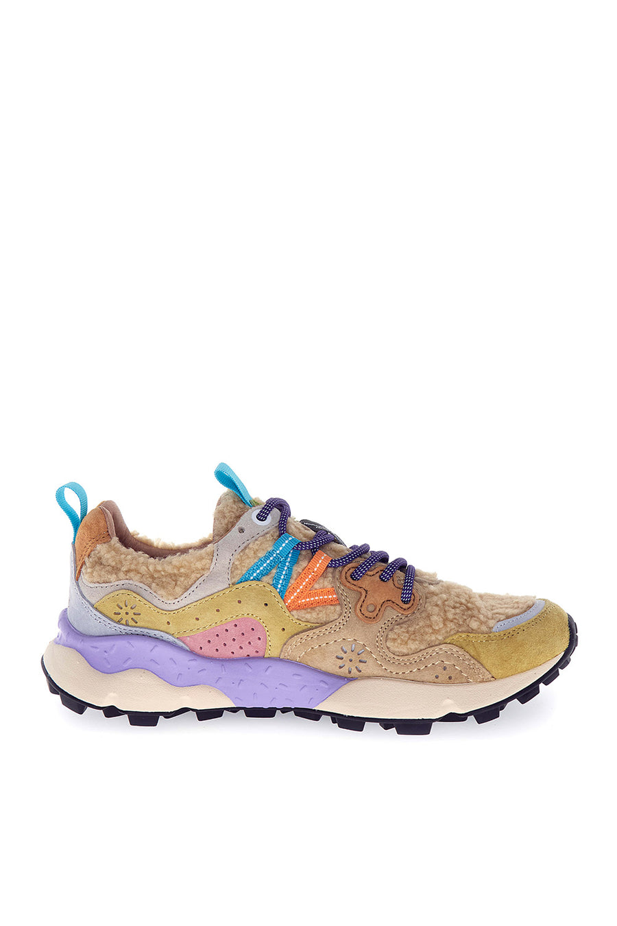 Sneakers Flower Mountain multi suede teddy Yamano 3
