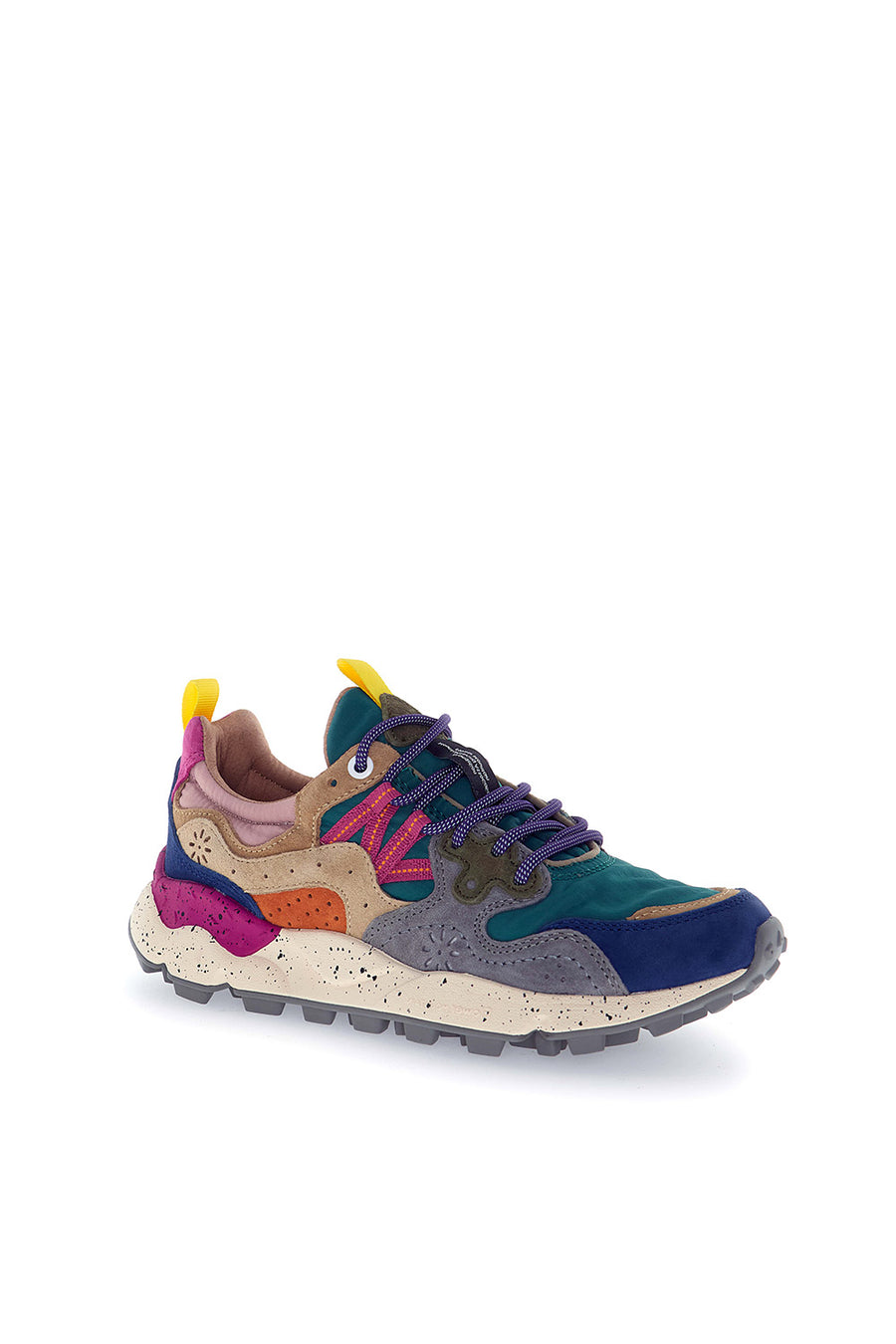 Sneakers Flower Mountain petrolio stone beige Yamano 3