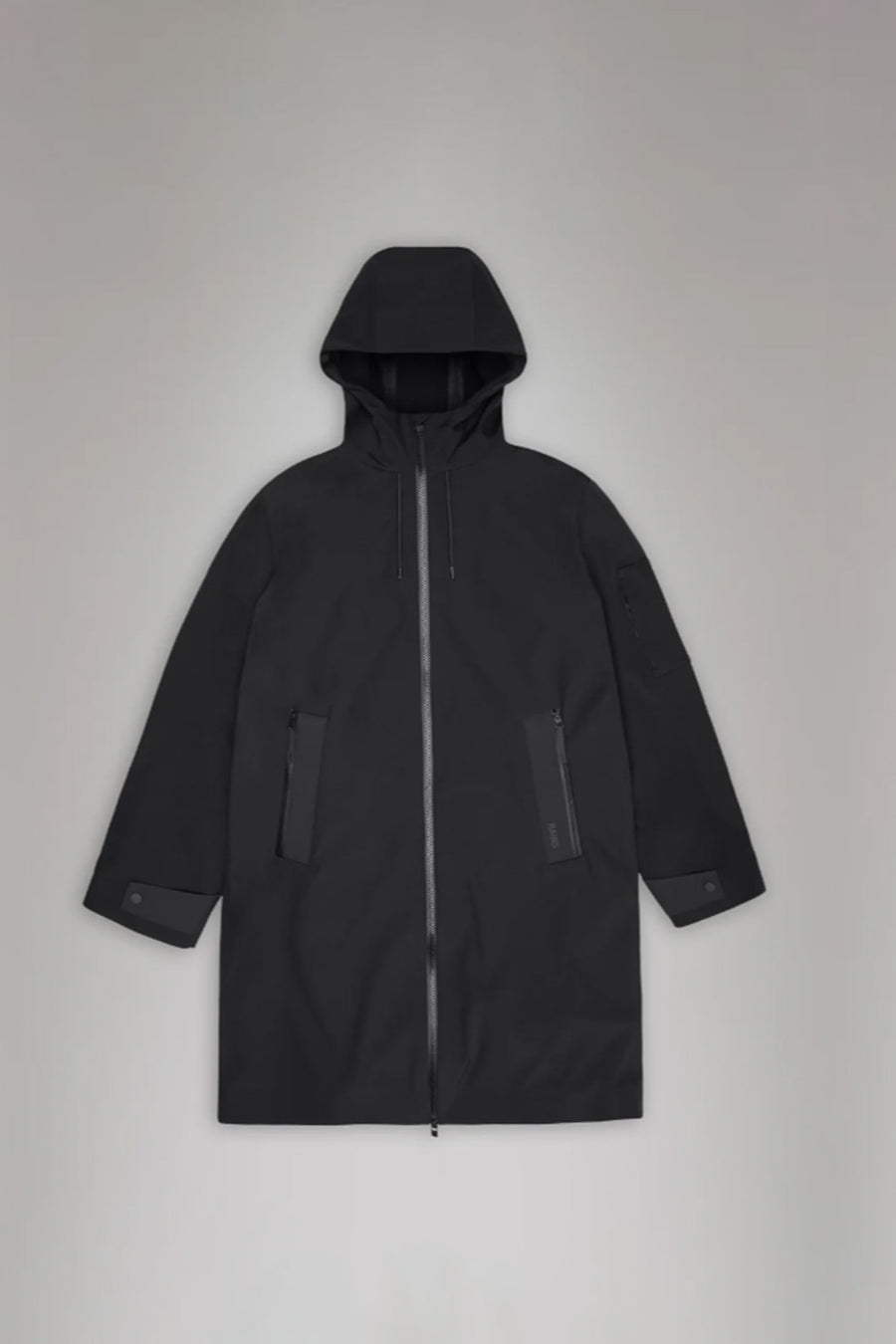 Giacca lunga Rains black SUVA VISION SOFTSHELL