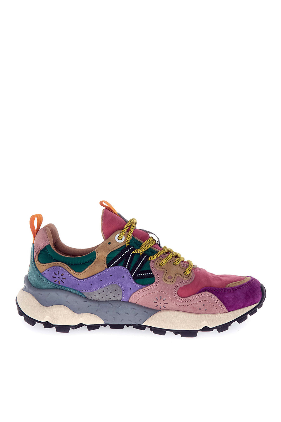 Sneakers Flower Mountain burgundy fuxia cipria Yamano 3
