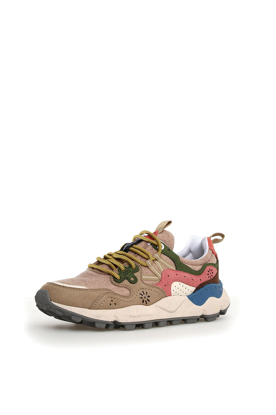 Sneakers Flower Mountain kaiso beige e rose Yamano 3