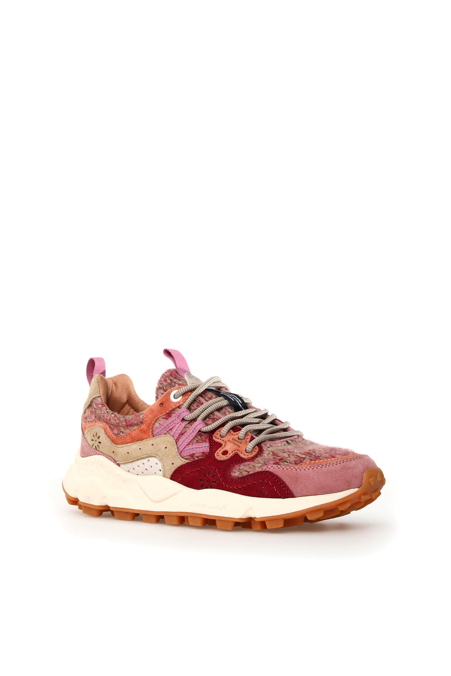 Sneakers Flower Mountain in lana cipria e brown Yamano 3