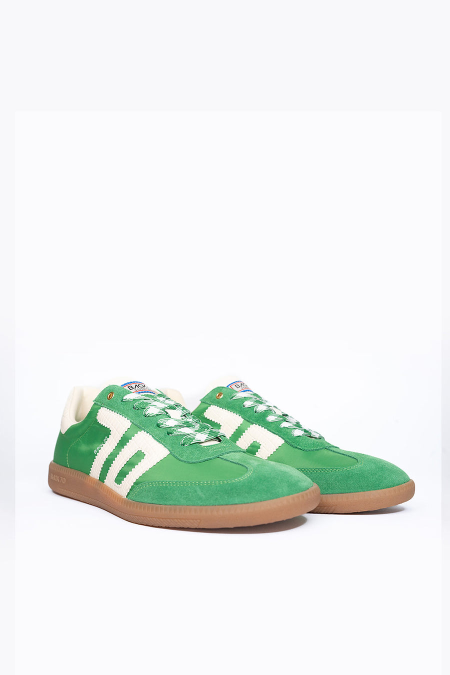 Sneakers Back70 in pelle royal green milk ghost