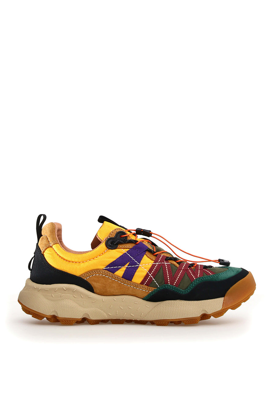 Sneakers Flower Mountain black cognac IWANO2