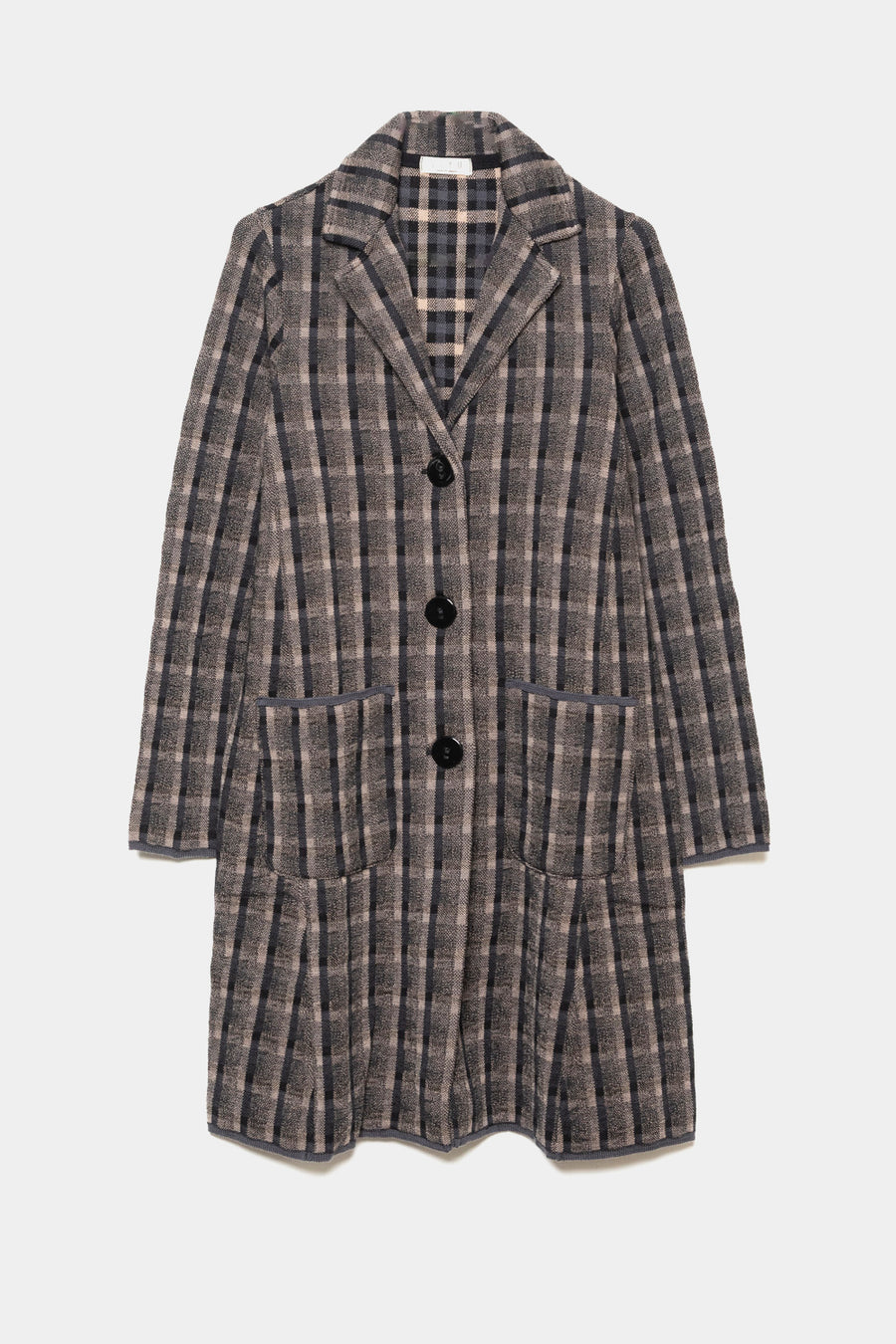 Cappotto Siyu beige e  blu K ILION 79