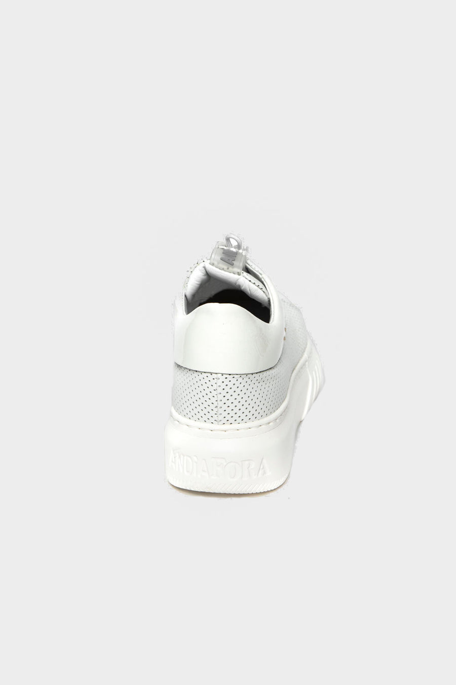 Sneakers Andiafora in pelle traforata bianca LIBI cut