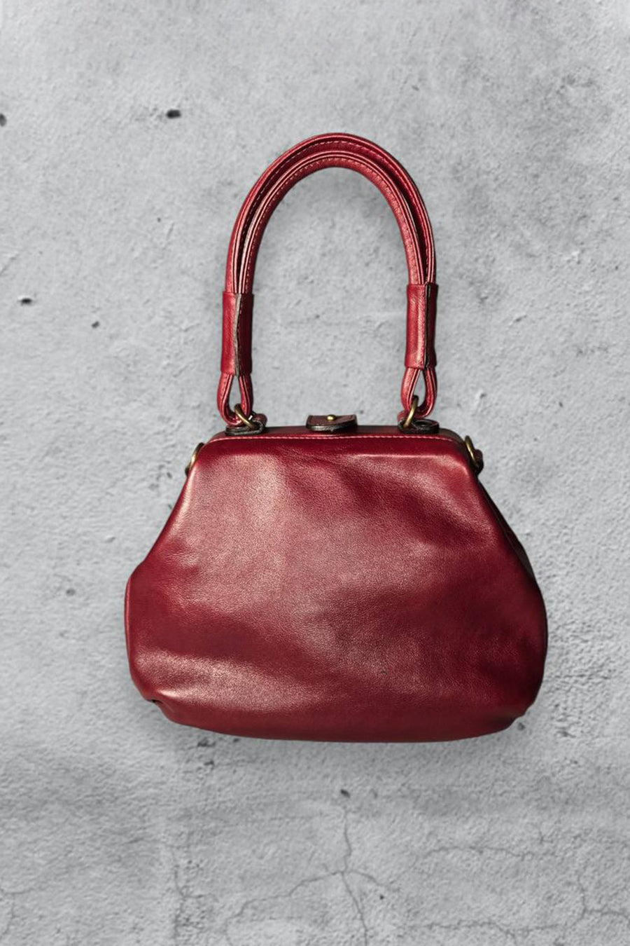 Borsa a mano e tracolla bordeaux mini missi