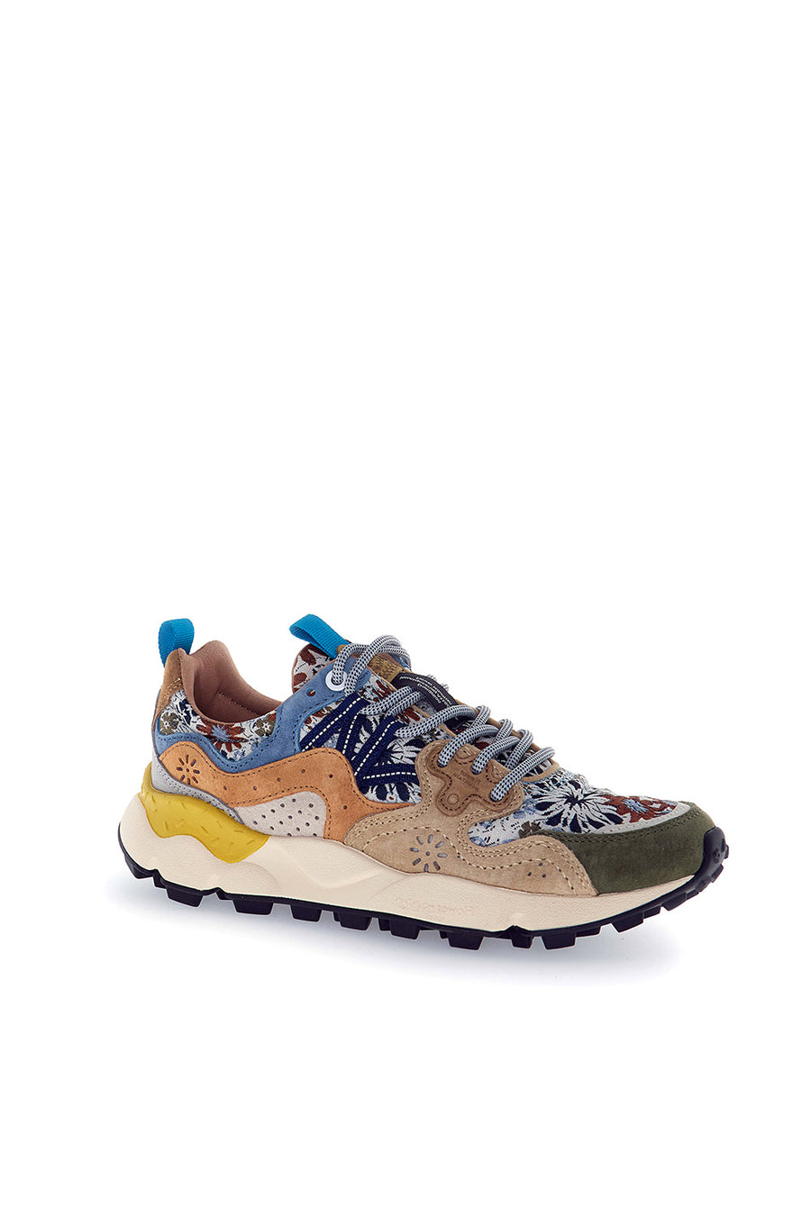 Sneakers Flower Mountain grey taupe cream jacquard Yamano 3